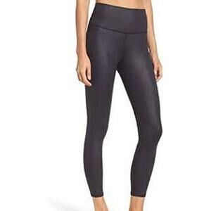 ALO Leggings High Waist Airbrush Yoga Pants Textured Black Size XS Extra Small